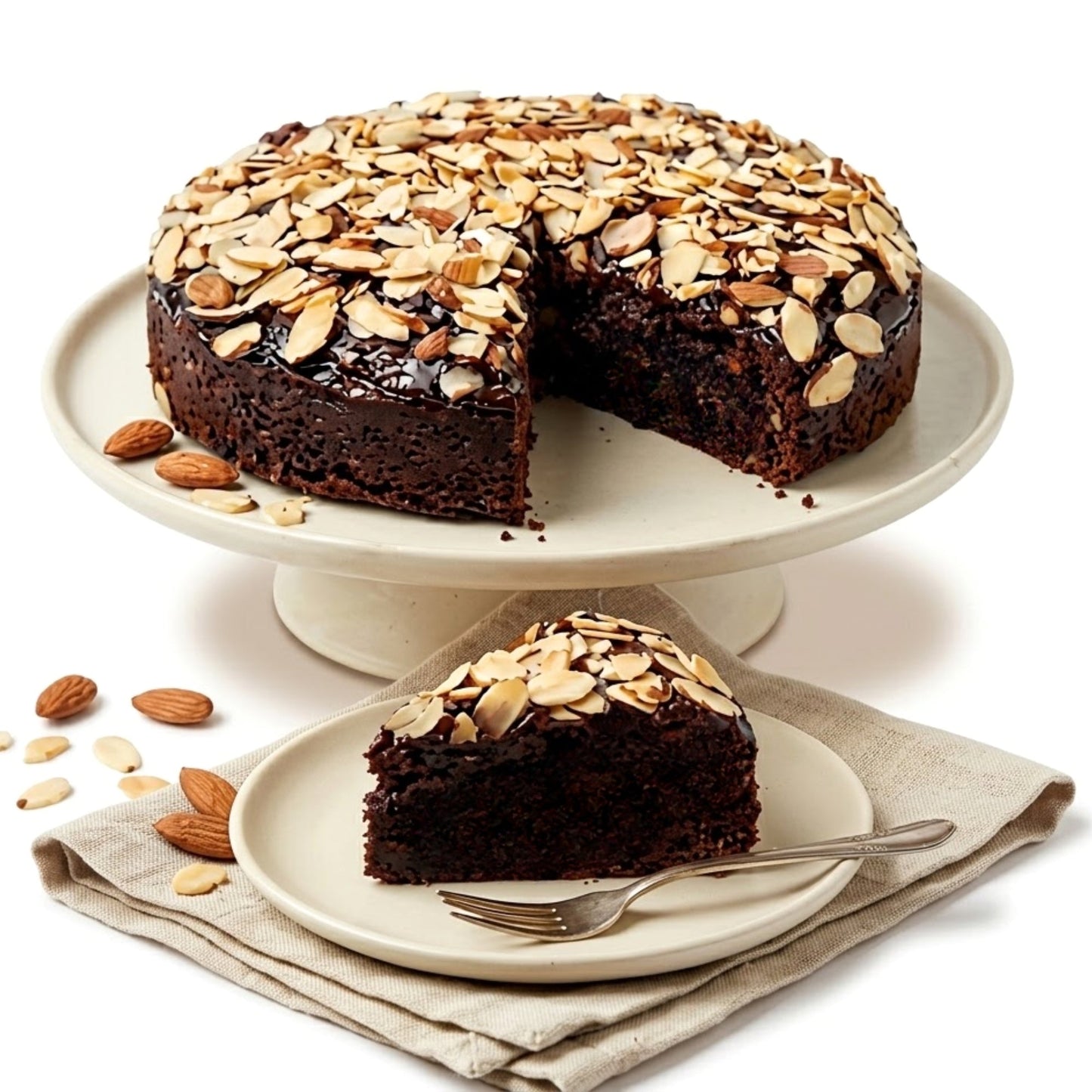 Gâteau aux amandes et chocolat Andy Anand exquis de 9" - Dessert premium