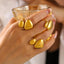 Geometric Irregular Smooth Open Ring Stainless Steel Plated Ring - Korvel