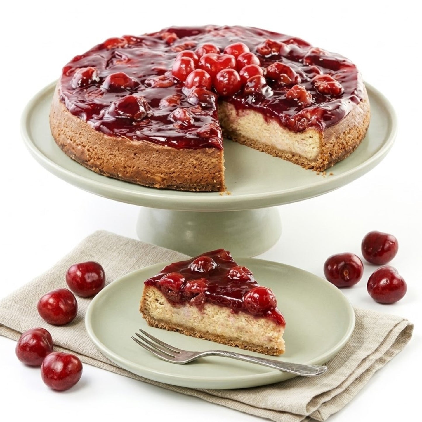 Tarta de Queso de Cereza con Chocolate Sin Azúcar de Andy Anand de 9" - Delicia Artesanal