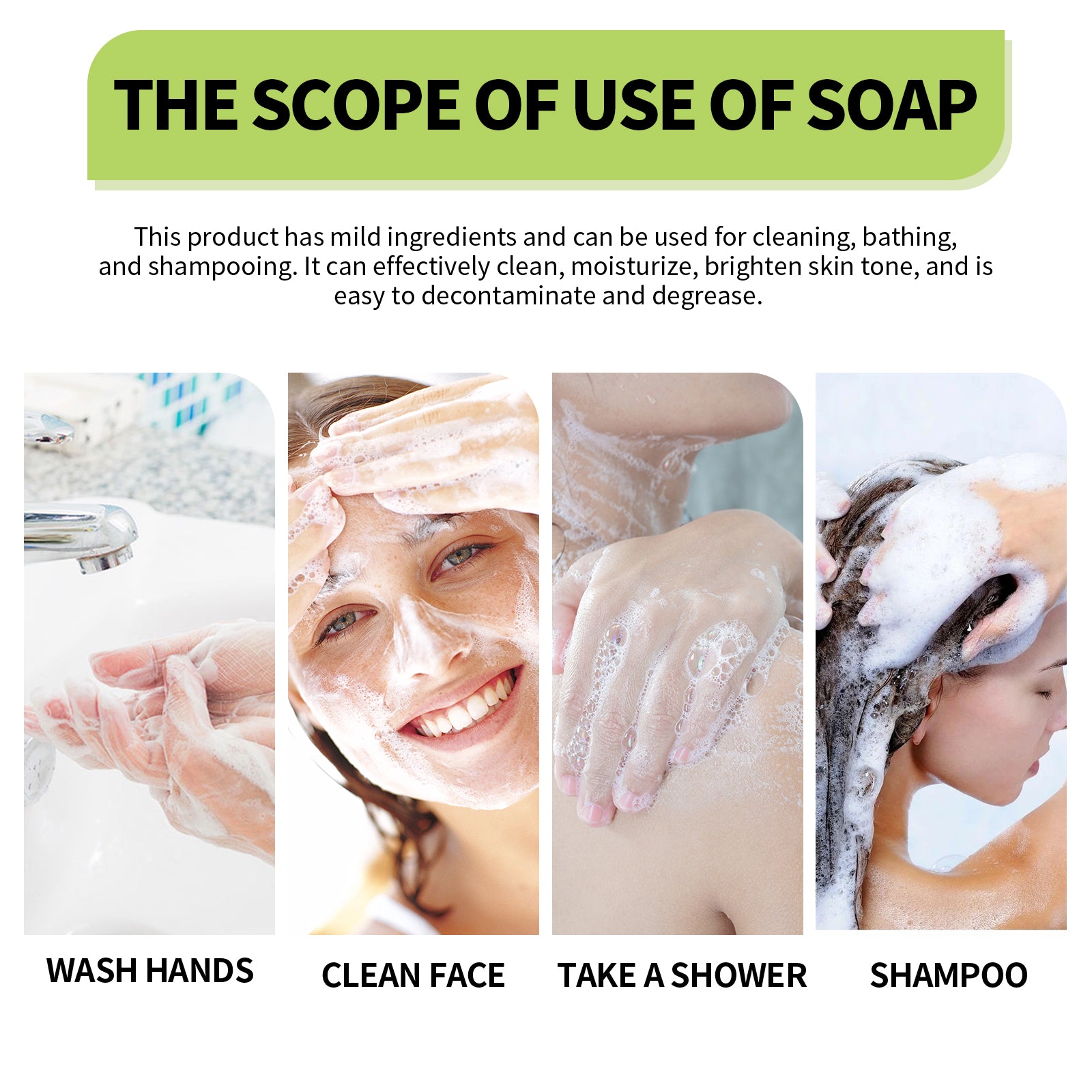 Citronella Bath Soap Gently Cleanses Skin, Lightening Acne Mark, Hydrating Oil Control Whitening Non-Sticky Soap - Korvel