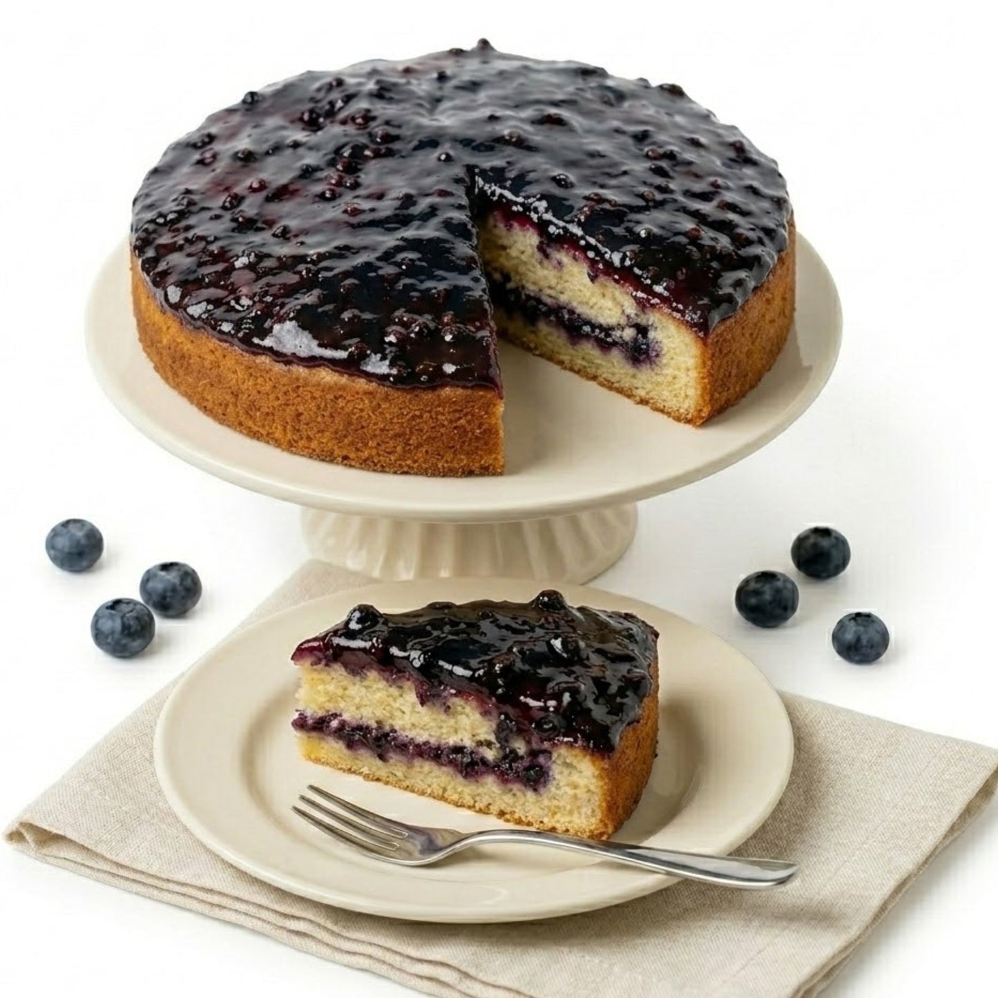Andy Anand's Traditional Blueberry Cake 9" - Freshly Baked Delight