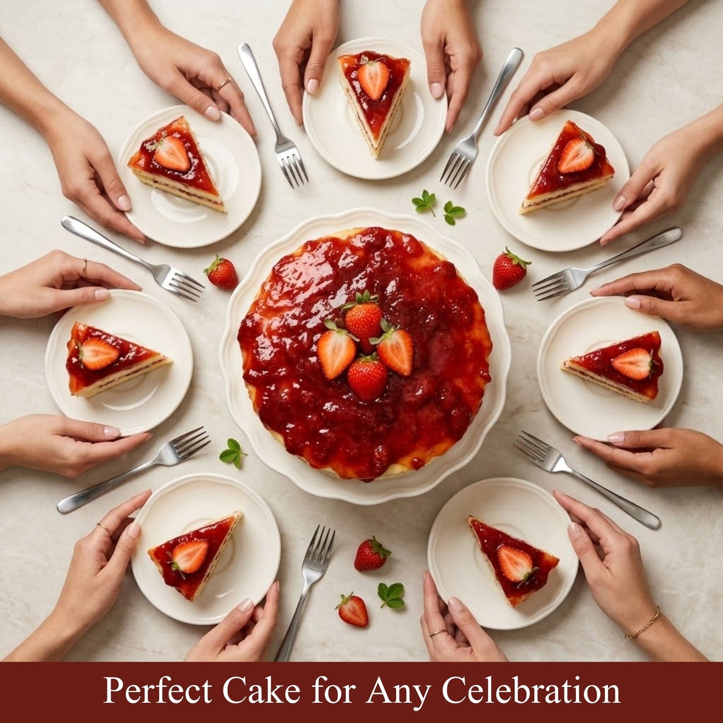 Pastel de Fresa Tradicional Andy Anand - 2 lbs de Sabor Delicioso