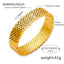 Fashion metal titanium steel bracelet with female geometric design and diamond studded spring buckle bracelet - Korvel