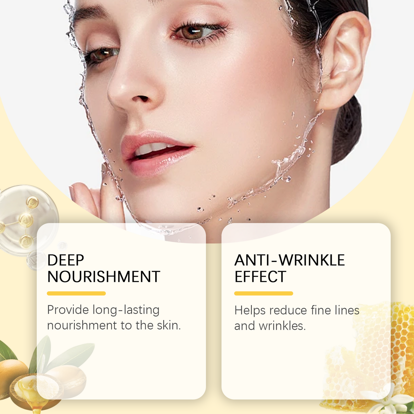 Propolis Moisturizer Stick, Long-Lasting Moisturizing And Gentle Care Of Dry Skin Daily Skin Care Facial Moisturizer Stick - Korvel