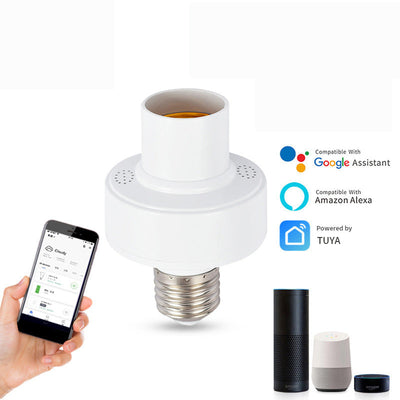 Tuya WiFi Smart Lamp Head Smart Life App Lamp Holder Alexa Speaker Voice Control - Korvel