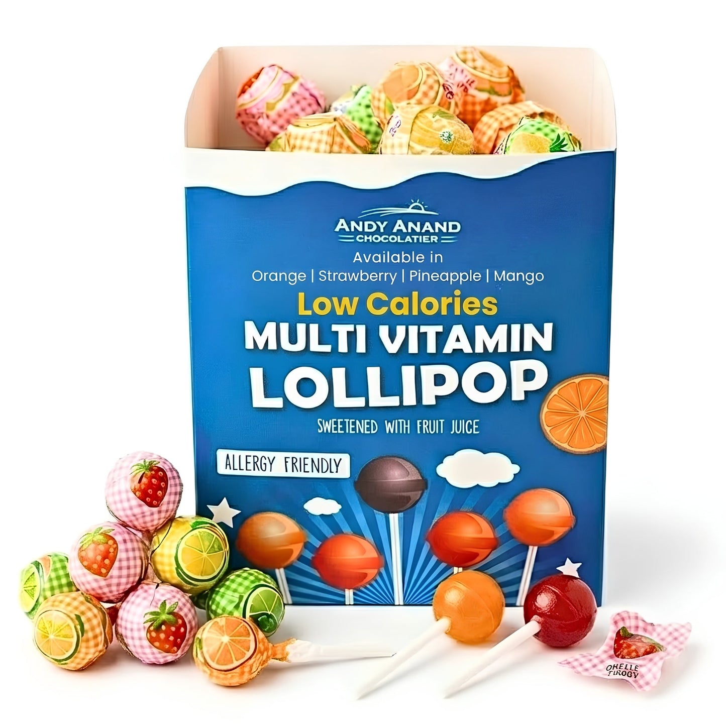 Andy Anand Low Calorie Lollipops with Multi Vitamins - 8.8 oz