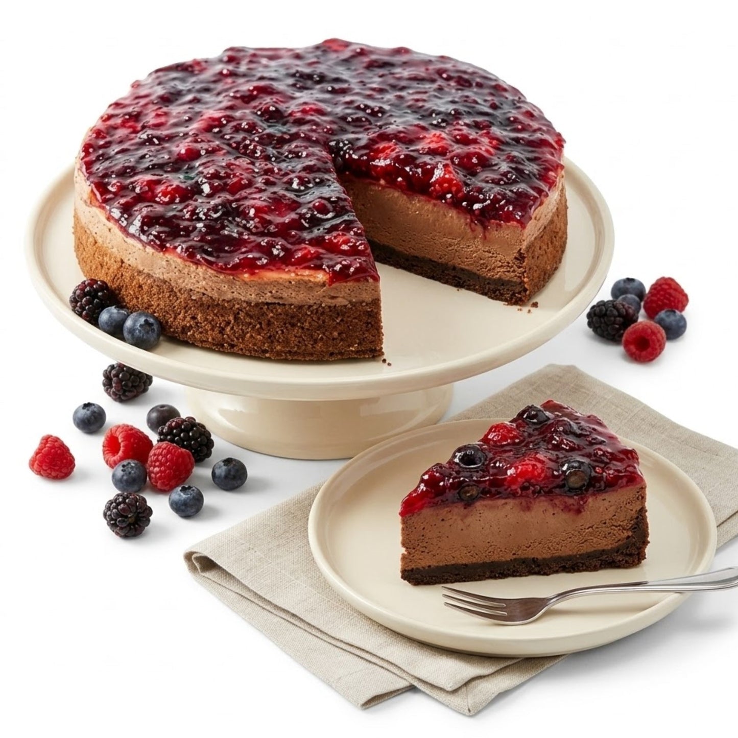 Andy Anand Sugar Free Chocolate Wildberry Mousse Cake (3 lbs)