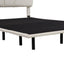 Queen Size Upholstery LED Floating Bed with PU Leather Headboard and Support Legs,Beige - Korvel