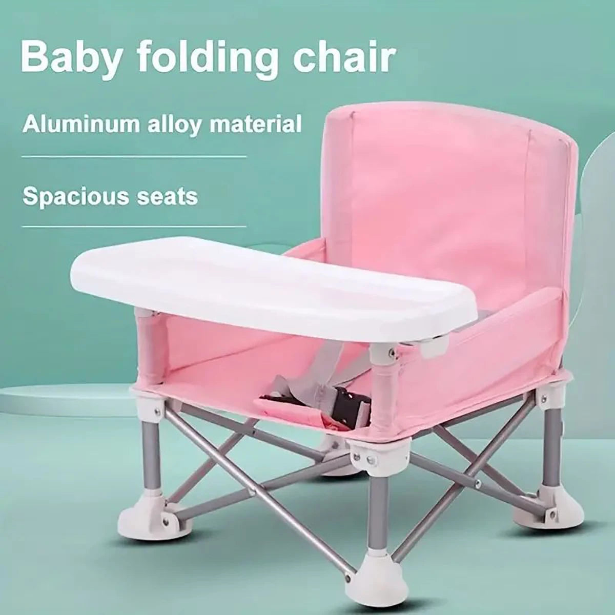 Children's dining chair portable foldable baby dining chair baby dining table small chair baby eating out folding - Korvel