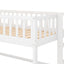 Twin Size Low Loft Bed with Ladder and Slide White - Korvel