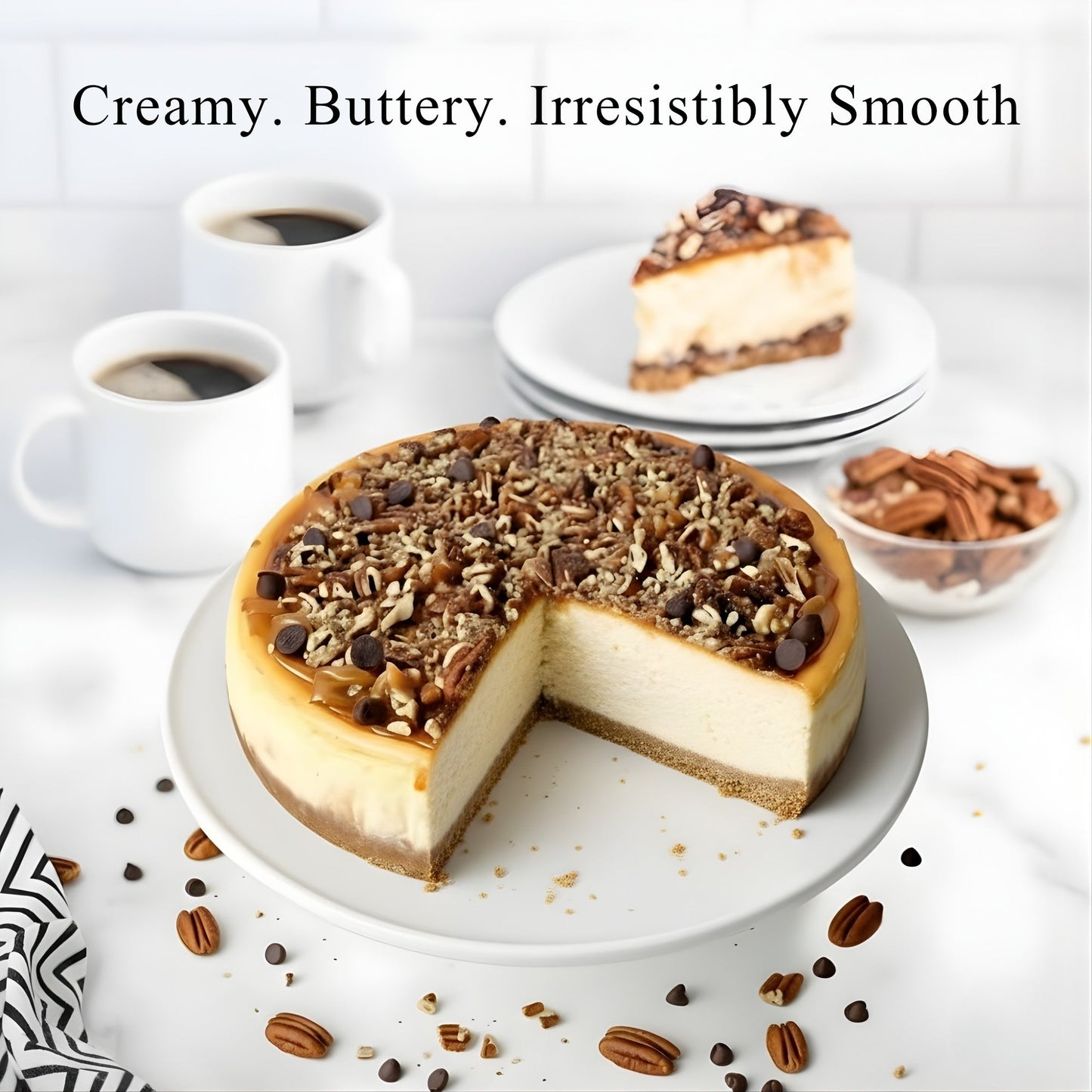 Andy Anand Sugar-Free Turtle Cheesecake 9" | Diabetic-Friendly & Creamy