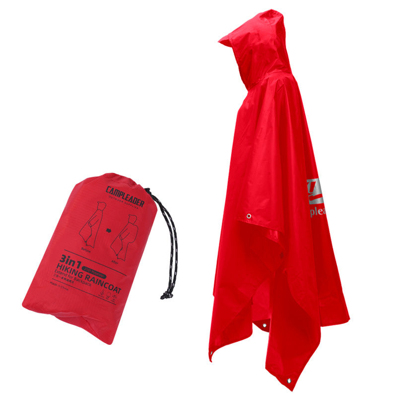 3 - in - 1 Waterproof Rain Poncho for Outdoor Use: Motorcycle, Camping, Hiking & Travel - Korvel