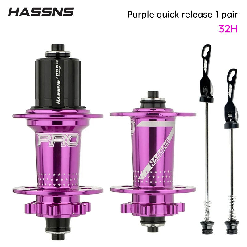 HASSNS PRO7 MTB Hub 32 Holes Bearing Bike Freehub Rear Hub Quick Release 32H Four Palin 7 8 9 10 11 12 Speed 6 Pawl Hubs - Korvel