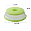 Folding cover with hooks, microwave heating cover, multifunctional silicone folding fresh-keeping cover, oil proof and splash pr - Korvel