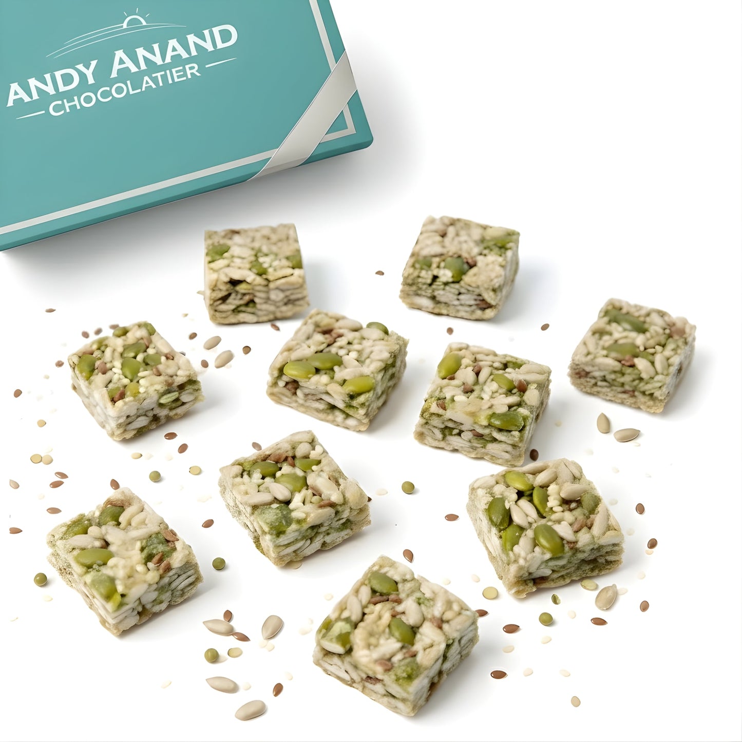 Andy Anand Azúcar Libre 5 Semillas Crunch - Paquetes de Snacks Amigables con Alergias