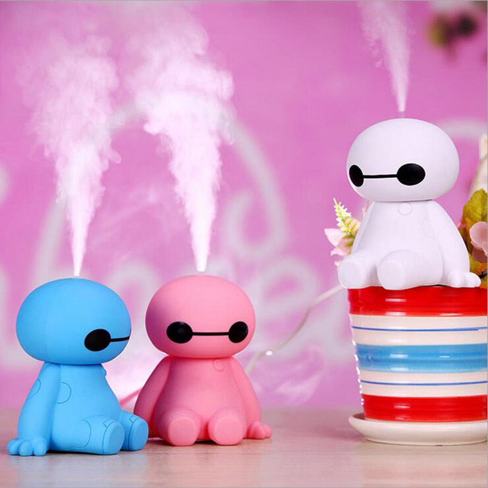 200ML USB Big Hero Baymax Dry Protect Ultrasonic Essential Oil Aroma Diffuser Air Humidifier - Korvel