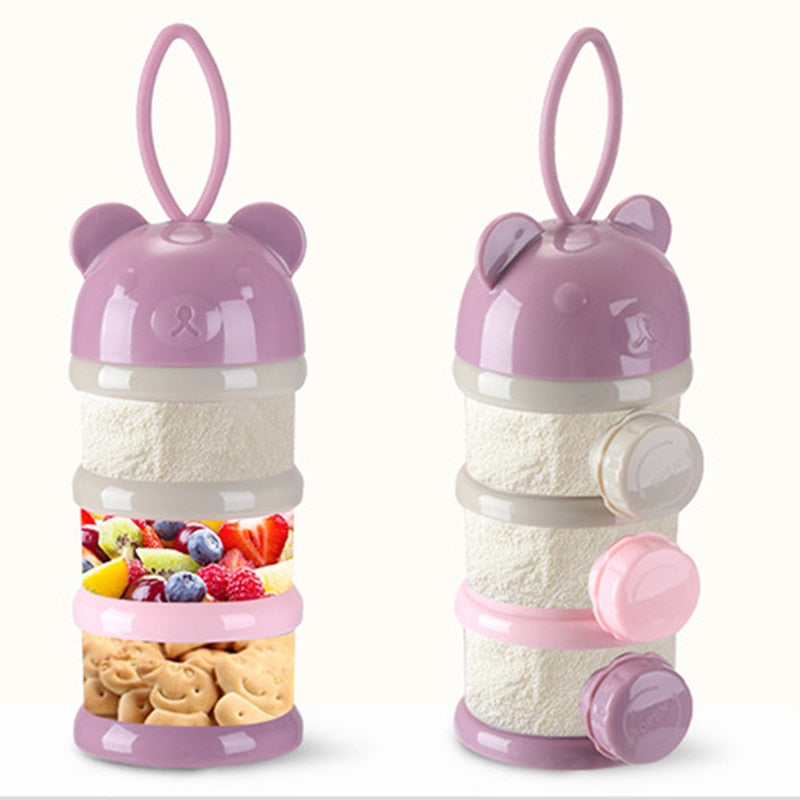 Boîte de rangement portable pour aliments pour bébés Bear Style - 3/4 couches