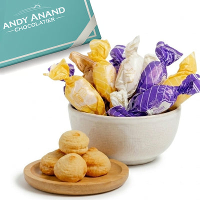 Andy Anand 20 pcs Italian Amaretti Almond Cookies - 8 Flavors