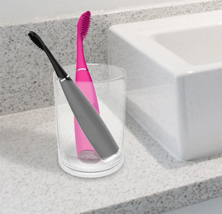 MCMELLCAO Electric Silicone Toothbrush Rechargeable Toothbrush Sonic Tooth Cleaner - Korvel