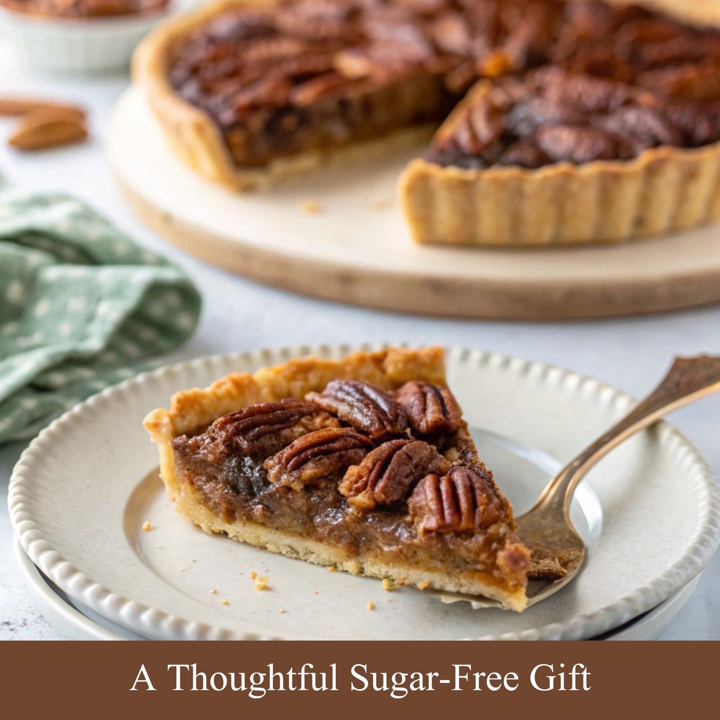 Pastel de Pecan con Chocolate Oscuro Sin Azúcar de Andy Anand - 2 lbs