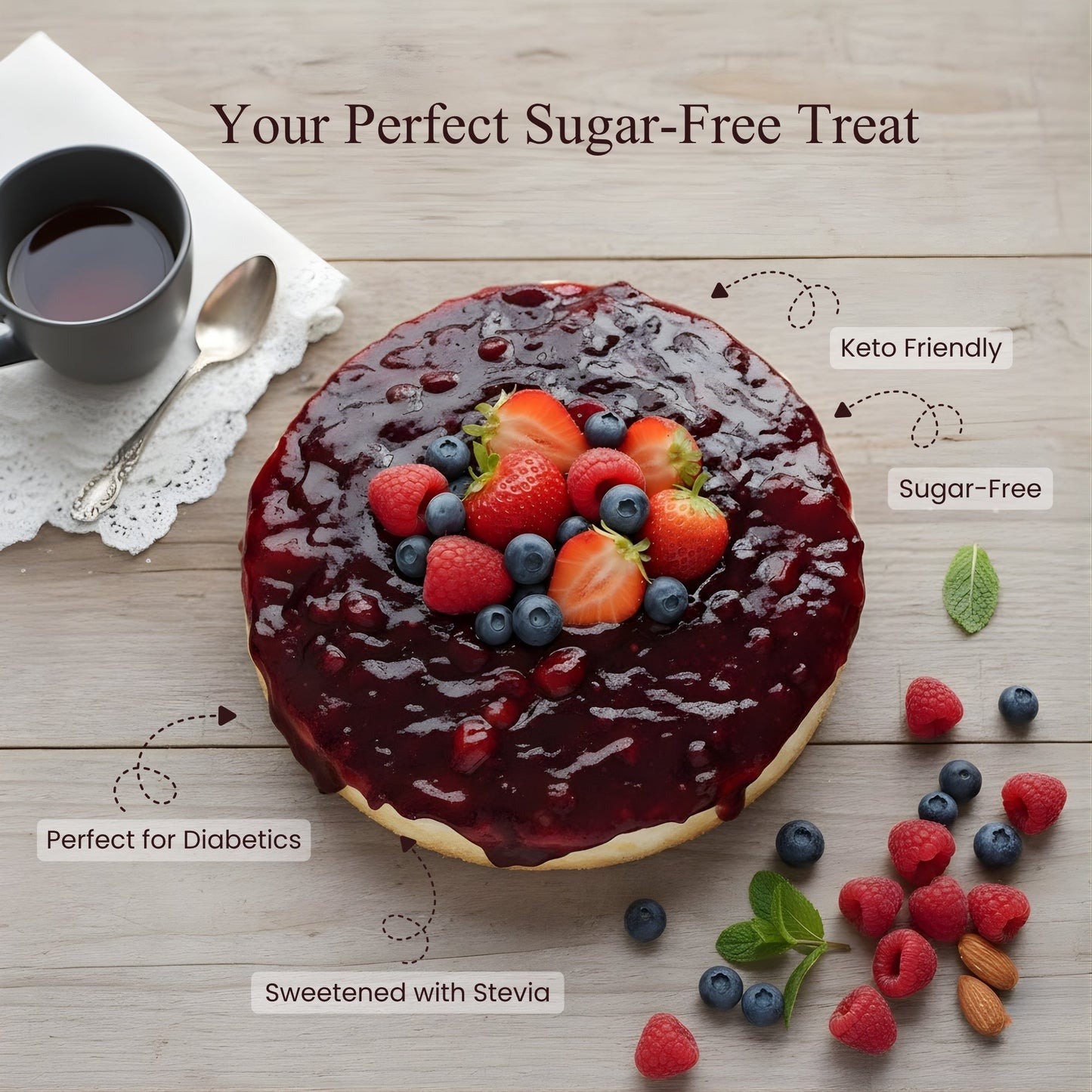 Andy Anand Sugar Free Wildberry Cake - 2.5 lbs