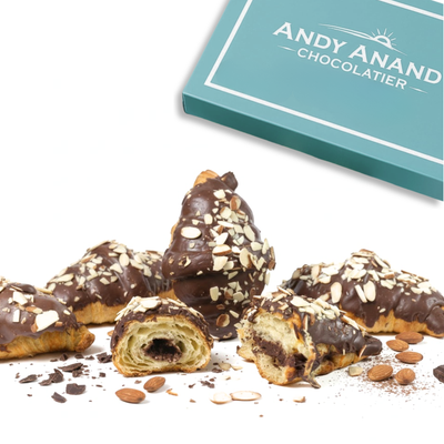 Andy Anand Sugar Free Dark Chocolate Almond Croissants - 10 Pcs
