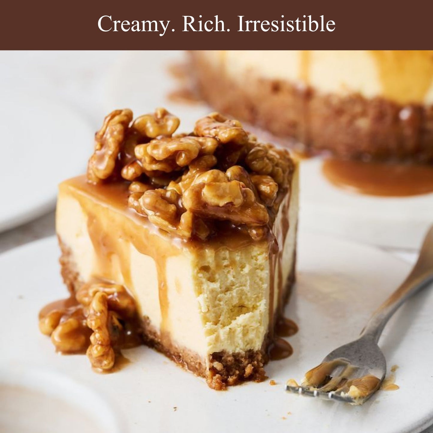 Gâteau au fromage aux pommes caramélisées sans sucre Andy Anand 9" - 2,8 lbs