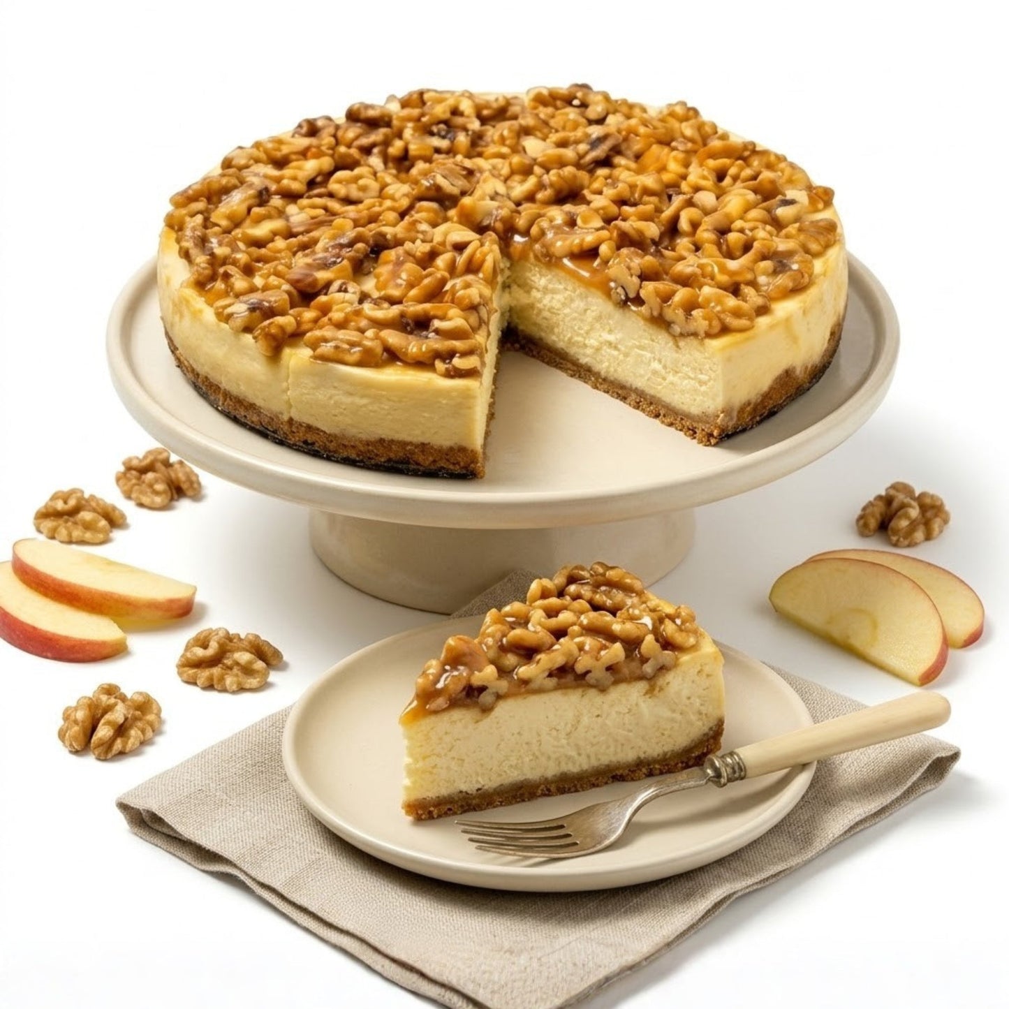 Tarta de Queso de Manzana Caramelizada Sin Azúcar Andy Anand 9" - 2.8 lbs