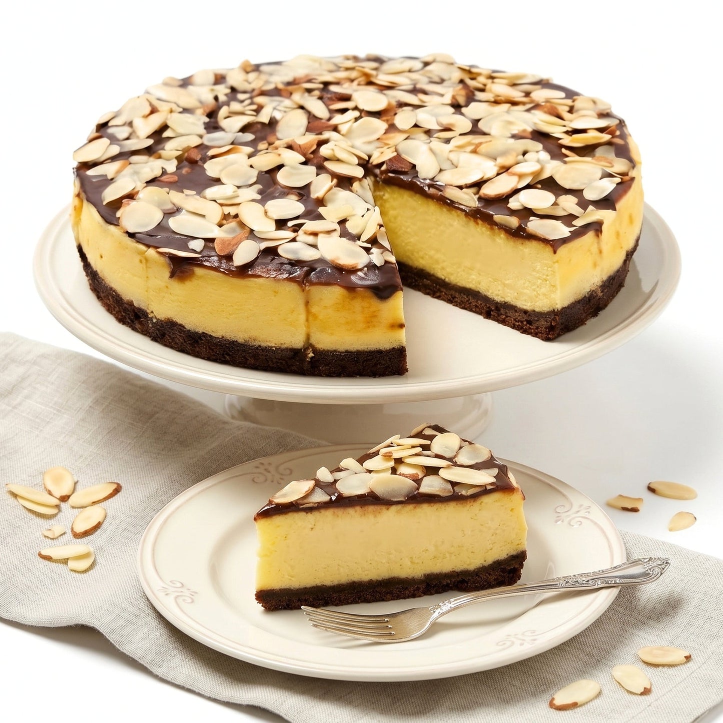 Pastel de Queso con Brownie de Fudge Gourmet Sin Azúcar Andy Anand 9" - 2.8 lbs