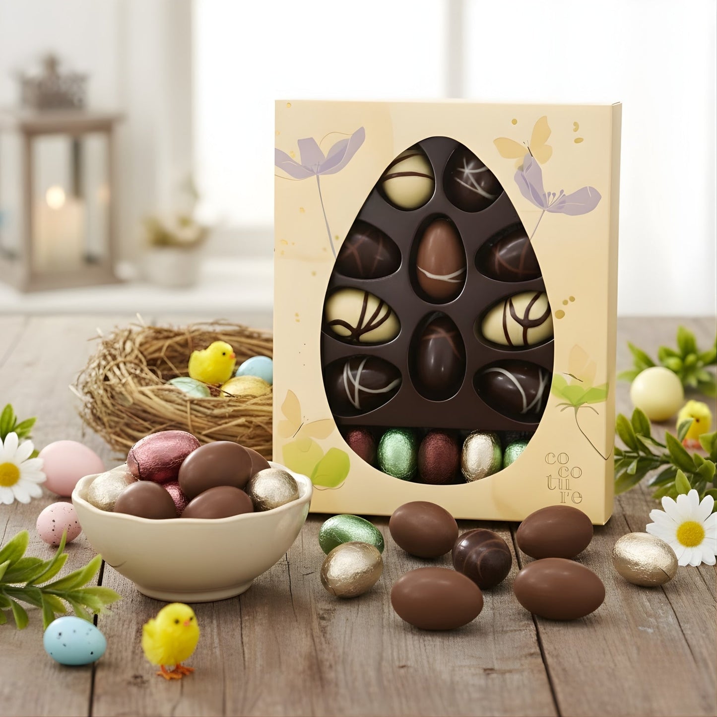 Huevos de Chocolate Rellenos de Praliné Andy Anand, 20 piezas – Caja de Regalo Sin Gluten