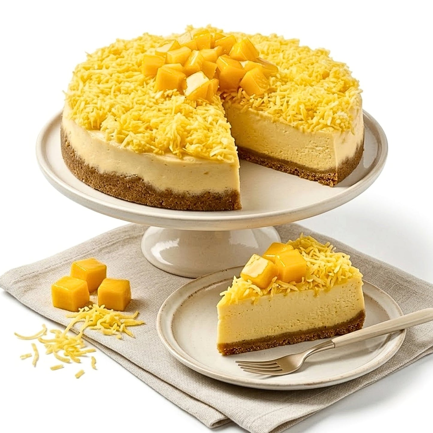 Gâteau au fromage à la mangue Andy Anand 9" - Délice de recette traditionnelle