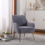 Fauteuil en velours sherpa moderne de style mid-century