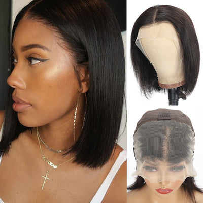 Premium 13x4 Bob Wig with Headband - Real Human Hair