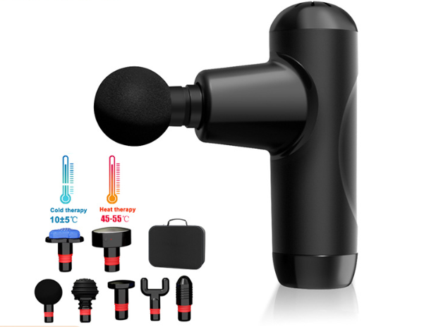Electric massage gun fascia gun with hot and cold therapy fitness exercise muscle relaxation instrument - Korvel