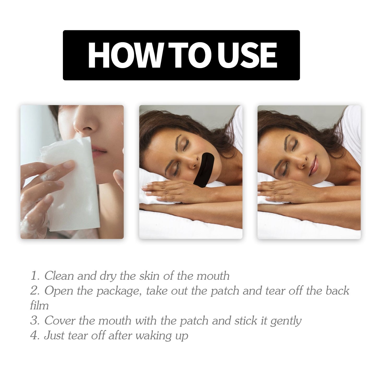 Anti-Snoring Patch Open Mouth Breathing Close Mouth Anti-Snoring Care For Sleeping Adults Anti-Snoring Patch - Korvel
