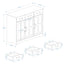 Farmhouse Buffet Cabinet Storage Sideboard with 3 Drawers and 3 Doors for Dining Living Room Kitchen Cupboard-White - Korvel