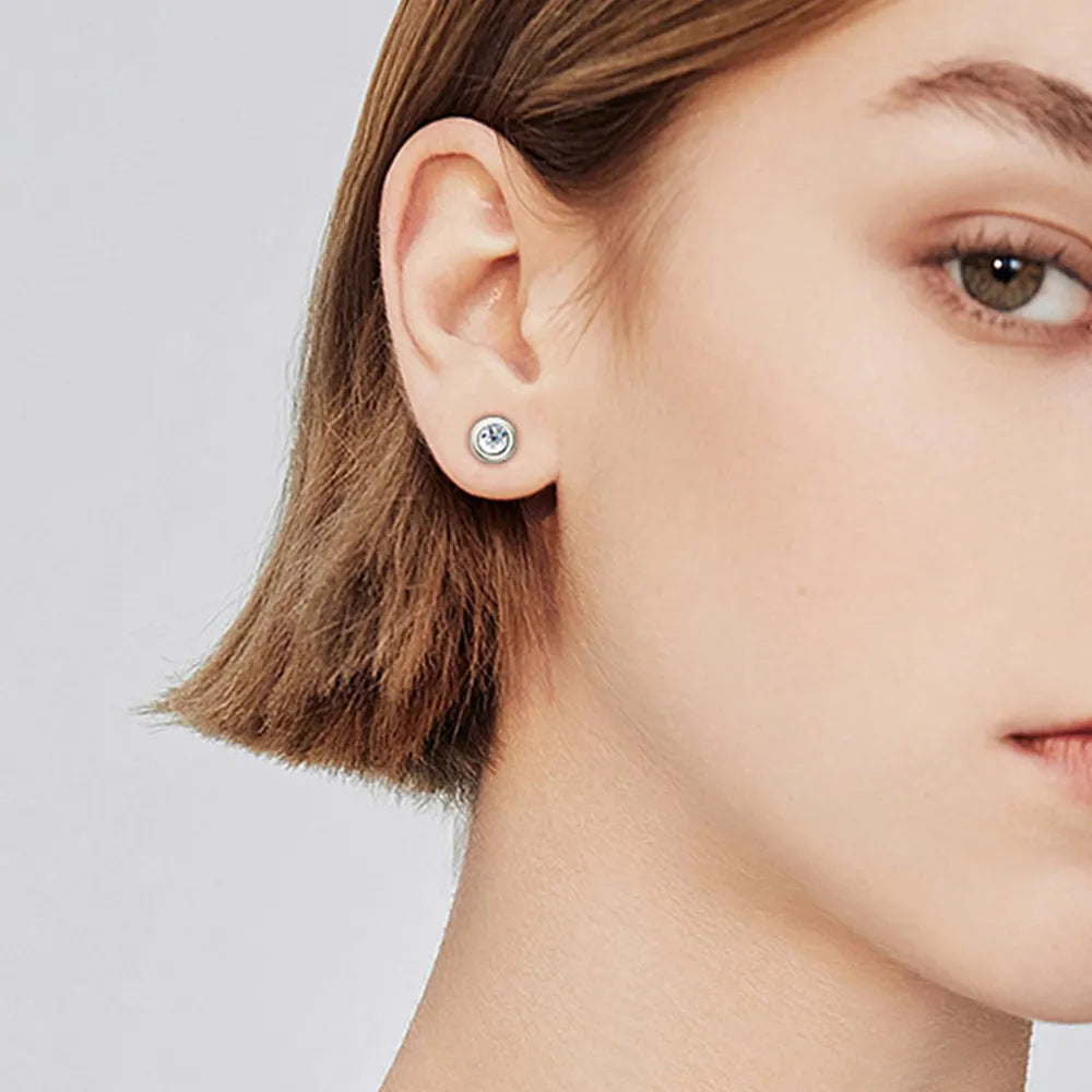 Moissanite 925 Sterling Silver Stud Earrings - Korvel