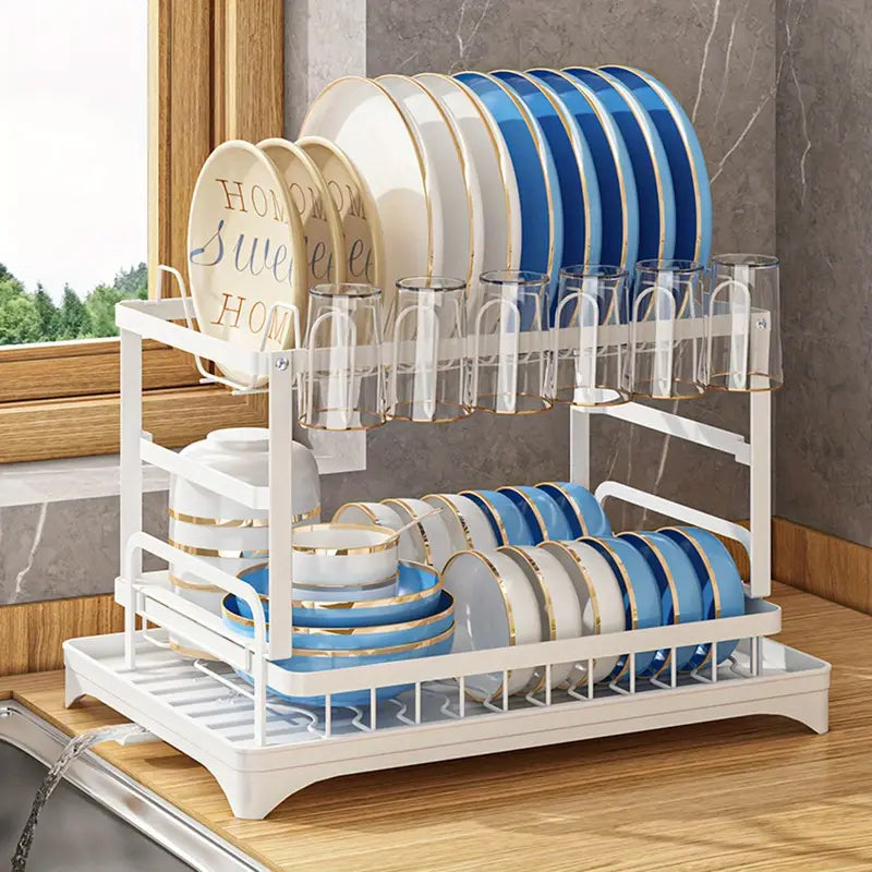 Kitchen drainage rack bowl and dish rack bowl and dish storage rack household utensils knives and forks storage rack - Korvel