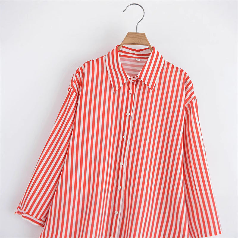 Long-Sleeved Fashion Loose Casual Design Sense Shirt Top - Korvel