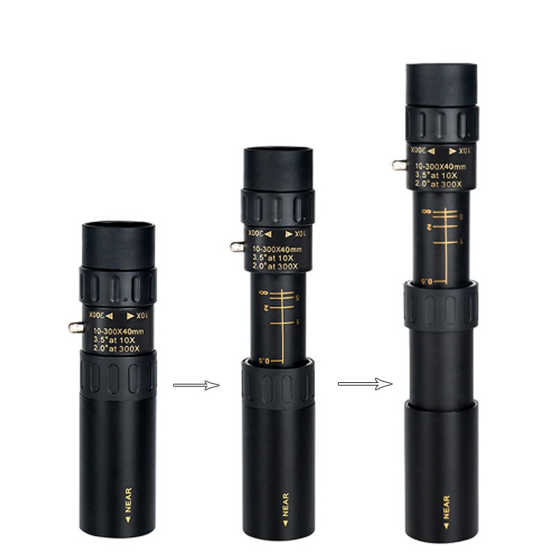 Outdoor Tactical Military Metal Monocular Telescope 10-300 Zoom Monocular Camp Hike Hunting Fishing Pocket Tool - Korvel