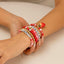 Colorful Bohemian Soft Ceramic Elastic LOVE Bead Bracelet