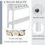 TREXM Rustic Entryway Console Table - 60" Long with Storage