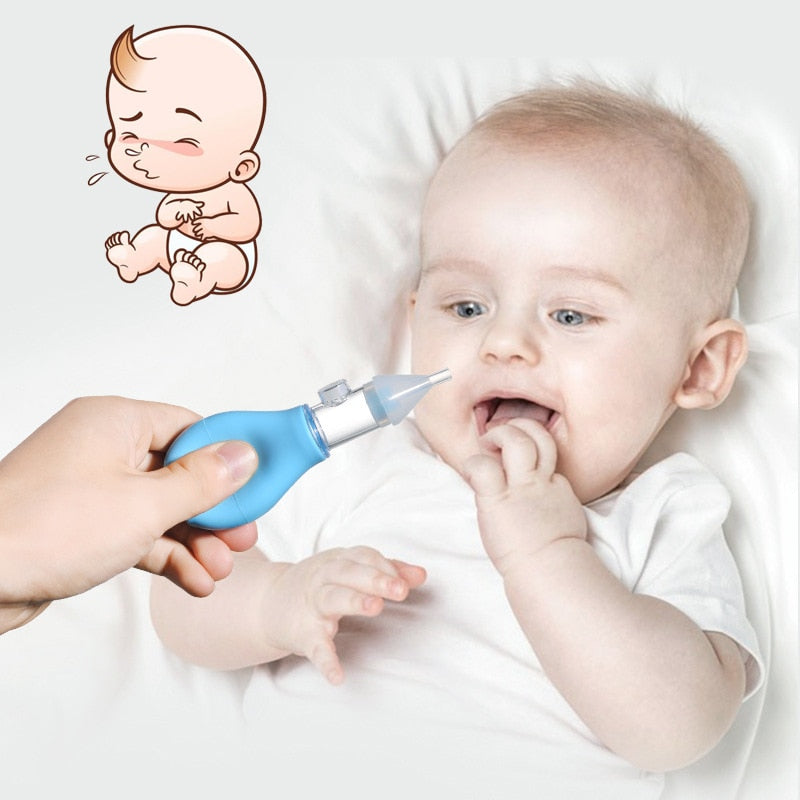Infant silicone nasal aspirator pump type neonatal cold nasal mucus cleaner antibackflow baby nasal aspirator safe and non-toxic - Korvel