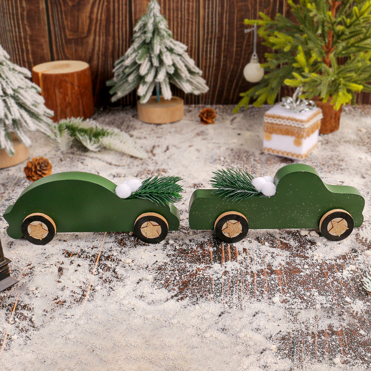 Fashionable Dark Green Car Ornament for Christmas
