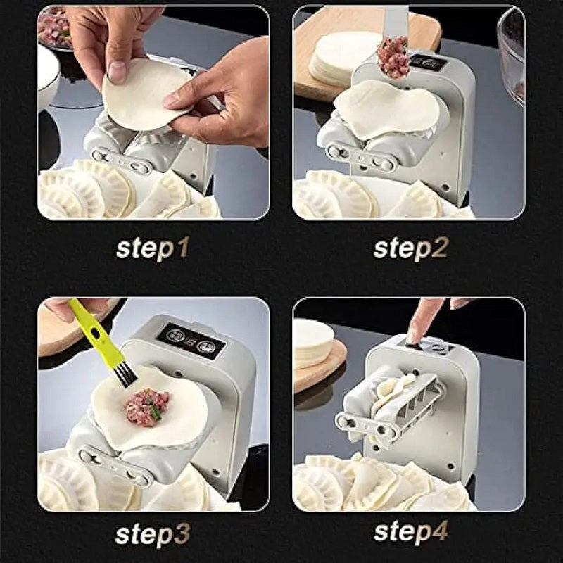 Fully Automatic Electric Dumpling Maker Artifact DIY Machine Mould Pressing Dumpling Skin Mould USB Rechargeable Kitchen Gadget - Korvel