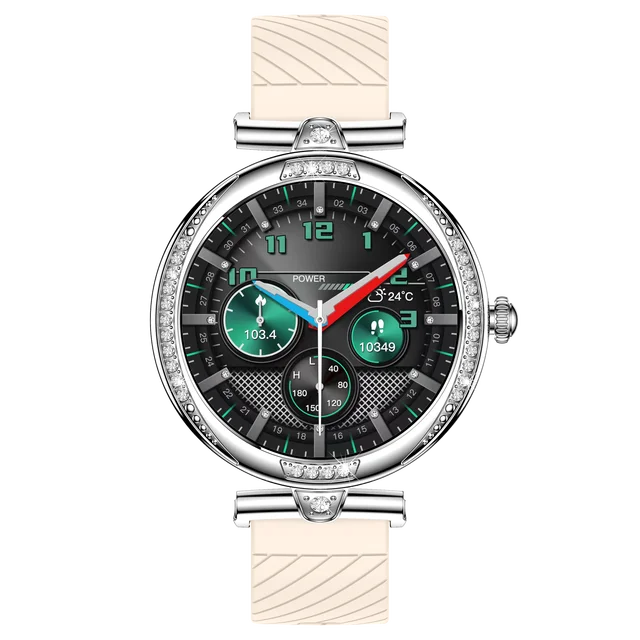 NX17 Pro Smart Watch Fashion Dimanond Ladies Wristwatch Amoled Bluetooth Calling Health Monitoring Women Fitness Smartwatch - Korvel