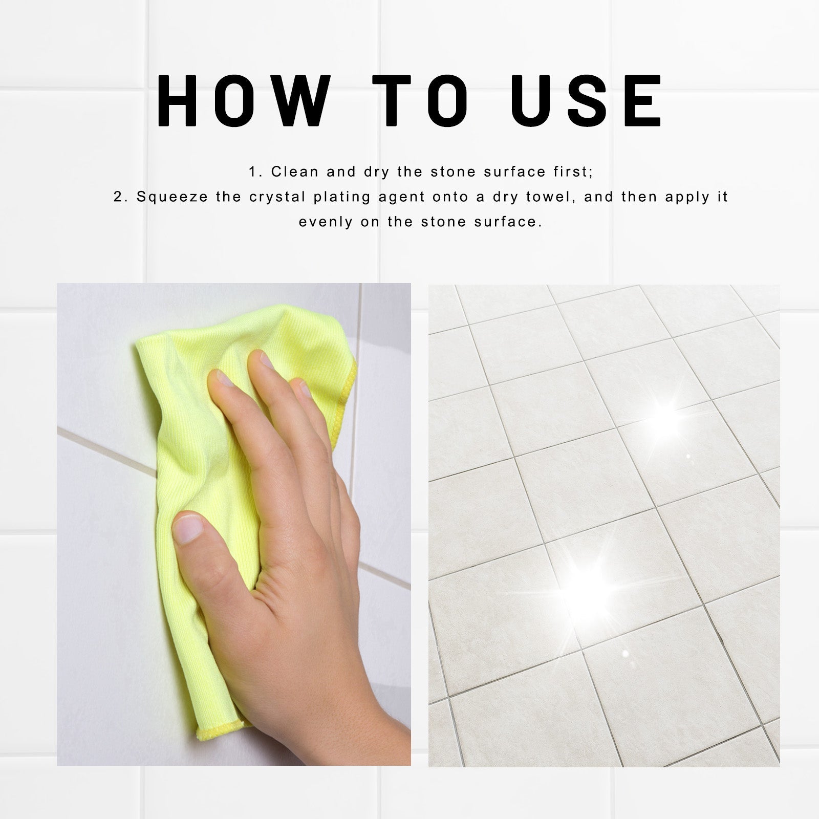 Stone Crystal Plating, Bathroom Floor Tile Clean Refresh Stone Polished Decontamination Clean - Korvel