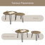 27.56'' Round Nesting Coffee Table Set of 2, Circular Nesting End Table Set  Sturdy Metal Base for Living Room, bedroom, Brown - Korvel