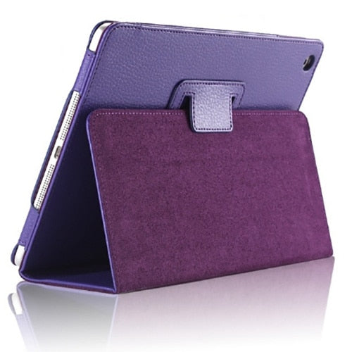 For Apple ipad 2 3 4 Case Auto Flip Litchi PU Leather Cover For New ipad 2 ipad 4 Smart Stand Holder Folio Case - Korvel
