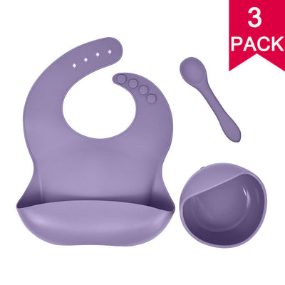 Premium Silicone Baby Feeding Set - 3-Piece Tableware